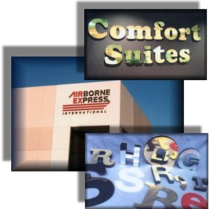 Foam letters, Metal-faced Letters, and Sign letters.